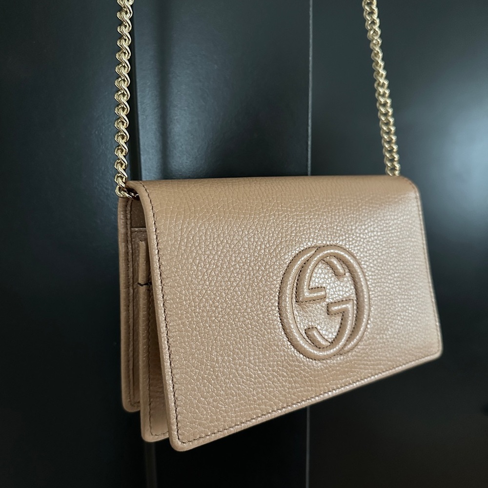 New Gucci Soho Disco clutch/wallet on chain